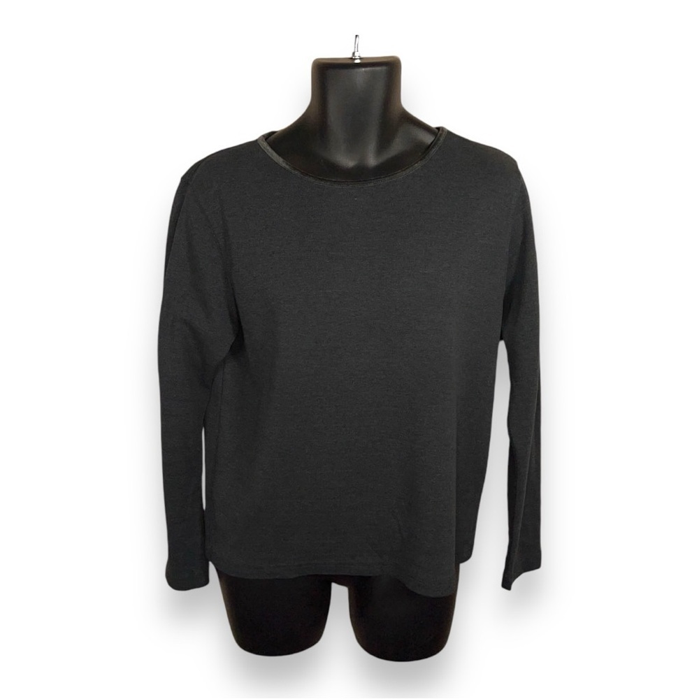 VINTAGE 90’s ERA NEWTON TRADING LONG SLEEVE DARK GREY MENS ROUND NECKLINE
